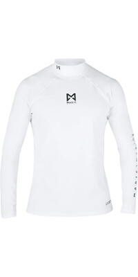 2023 Magic Marine Mens Cube Long Sleeve Rash Vest MMMCLSRW - White